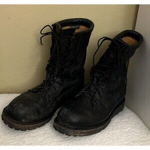Vintage Gore-Tex Black Military Combat Boots 15 Men's Leather 12 3/4"